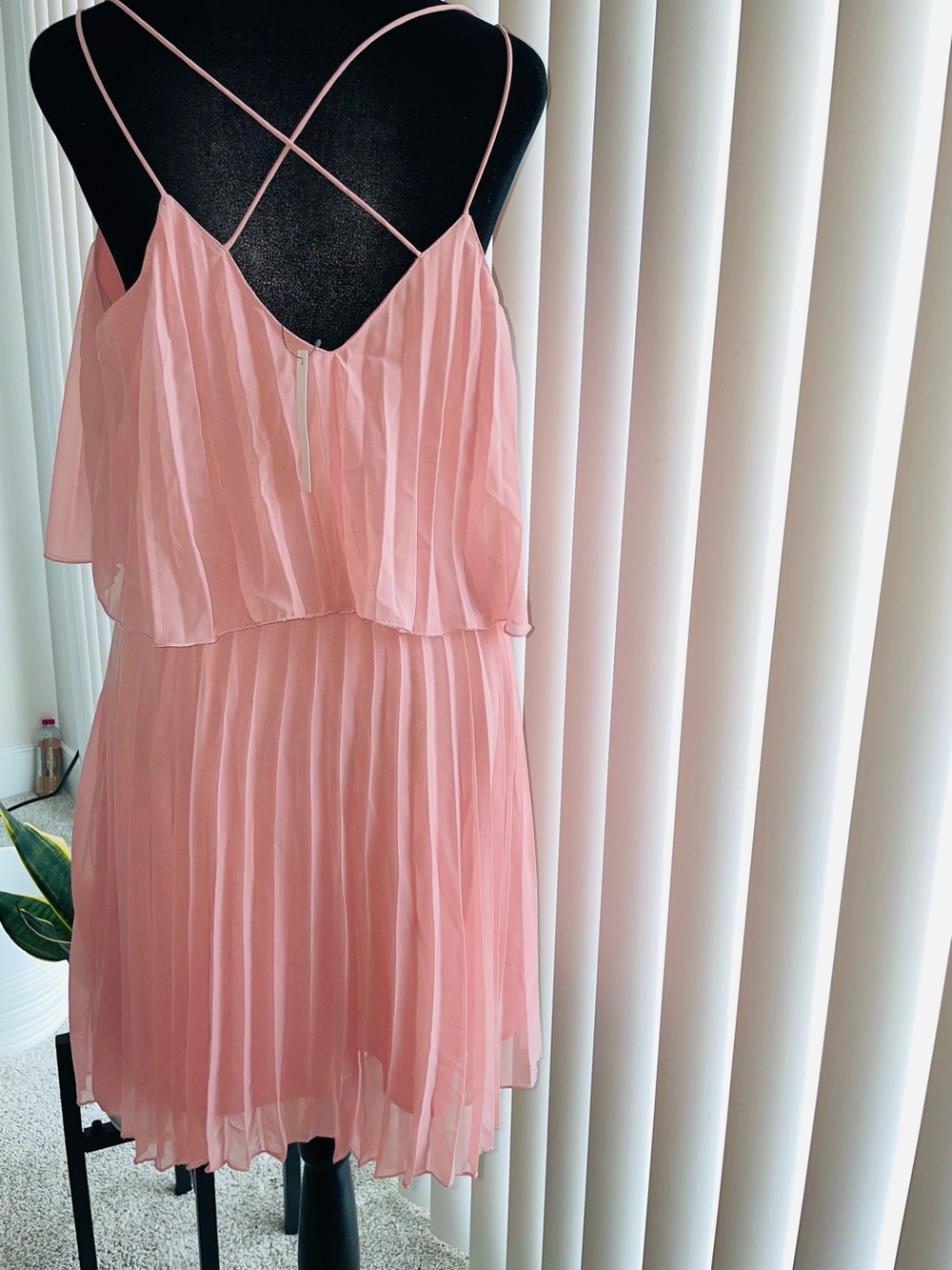 Asos design pleated crop top mini dress